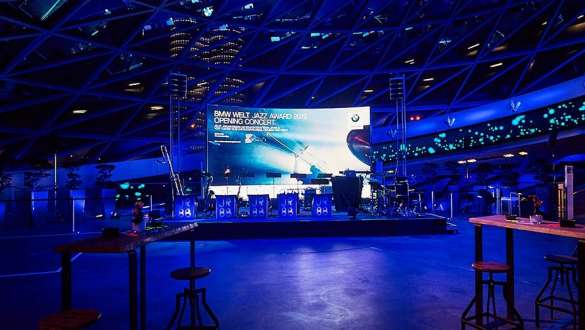 Jazz Award 2019 Aufnahme des Jazz Award 2019 Opening Konzertes Veranstaltungsaufbaus im Doppelkegel der BMW Welt